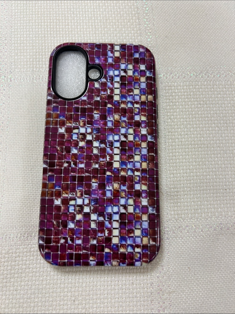 Purple Mosaic iPhone Case - Compatible Cell Phone Accessory